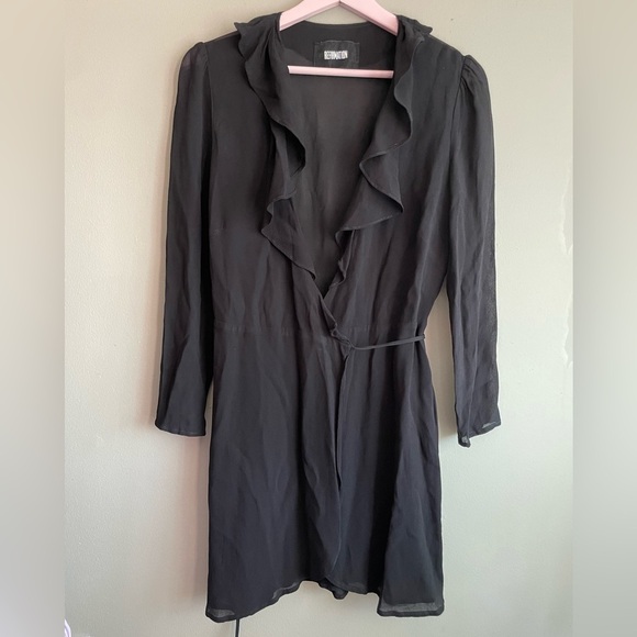 Reformation Black Ruched Sheath Dress - Picture 2 of 9